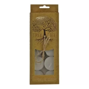 image of Set of 10 Tealights, Tree Of Life Design, Sandalwood Fragrance.