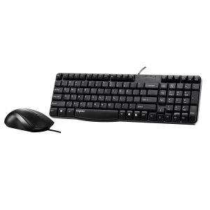 Image of Rapoo N1850 Wired Keyboard and Mouse Combo - Black