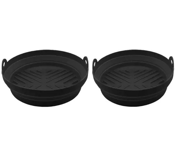 image of TOWER T843090 2 Piece Non-Stick Silicone Tray Set - Black