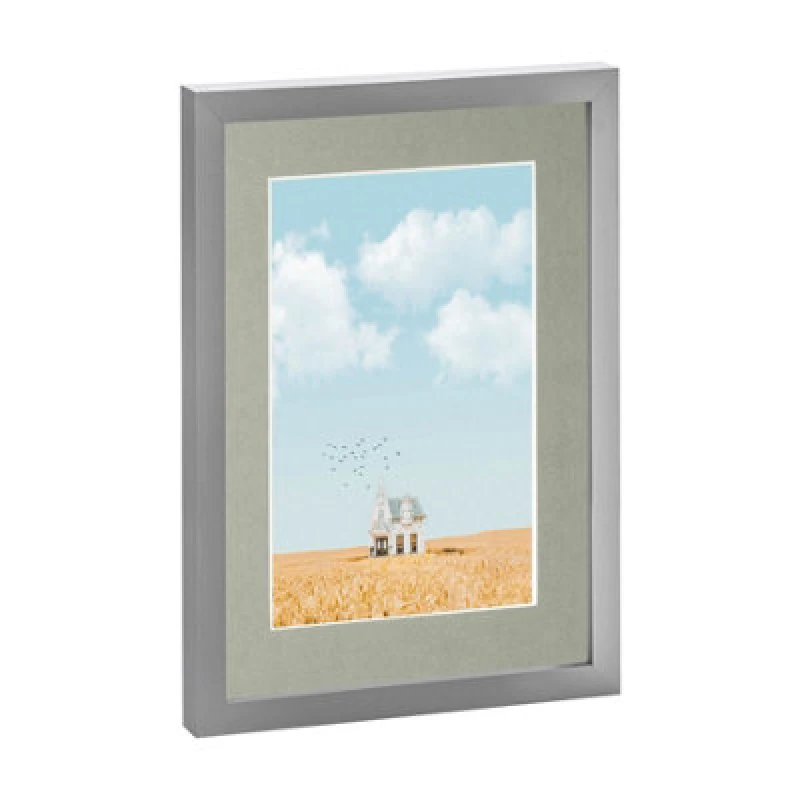 Image of Nicola Spring Photo Frame With A5 Mount - A4 (8" X 12") - Grey/grey