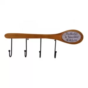 image of 26cm Wooden Spoon W/Hooks