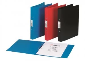 image of Rexel Budget Ring Binder 2-OR 25mm A4 Assorted 13422AS PK10