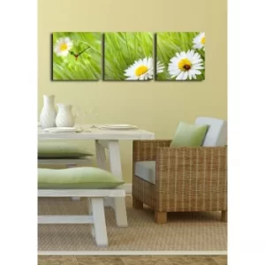 Image of 3P2828CS-9 Multicolor Decorative Canvas Wall Clock (3 Pieces)