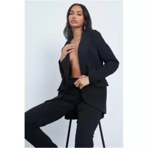 Image of I Saw It First Black Oversized Longline Blazer - Black