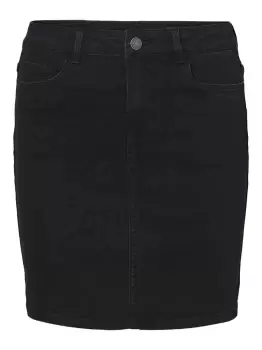 image of VERO MODA Denim Skirt Women Black