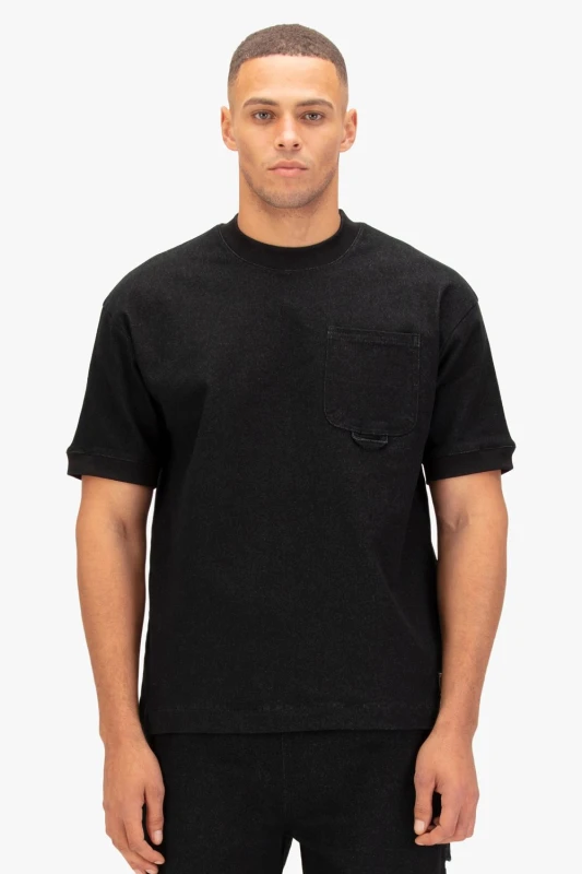 Image of Luke 1977 Luke 1977 Men Dovetail Carpenter Oversized T-Shirt in Black Size: large Black L Male 5063494103645