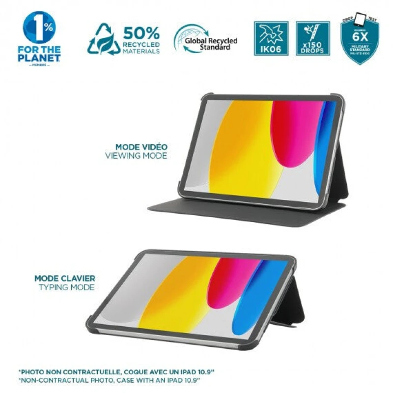 Image of Mobilis Mobilis 068019 tablet case 27.9cm (11") Folio Black 068019