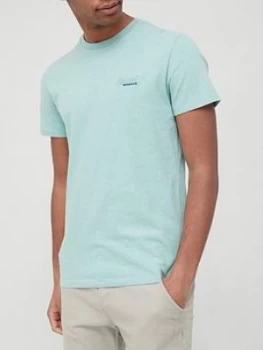 Image of Superdry Orange Label Vintage Embroidered T-Shirt - Sage Marl, Sage Marl Size M Men