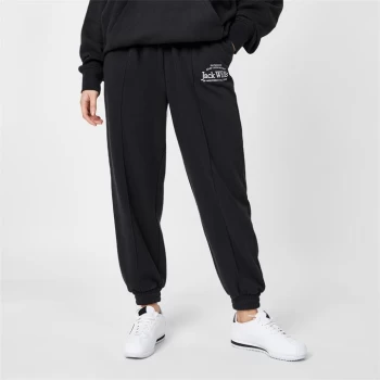 Image of Jack Wills Relaxed Fit Embroidered Logo Joggers - Black