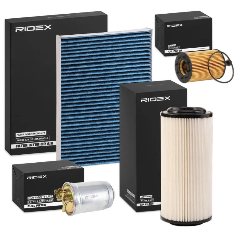 Image of RIDEX 4055F25032 Filter Set with gaskets/seals Filter Set (4055)