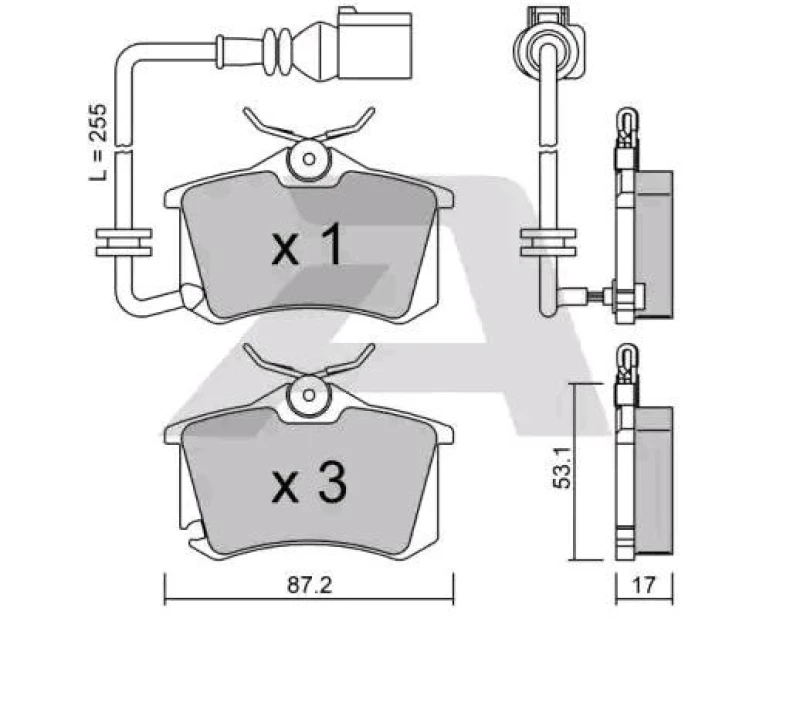 Image of AISIN Brake pad set AISIN BPVW-2004