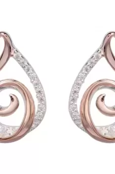 Image of Ladies Unique & Co Sterling Silver Earrings ME-763