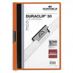 Image of Durable Duraclip 30 A4 Orange
