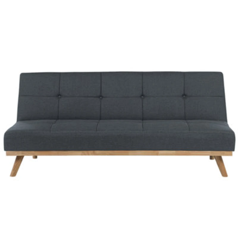 Image of Beliani Sofa Bed 3 Seater Froya Fabric Dark Grey