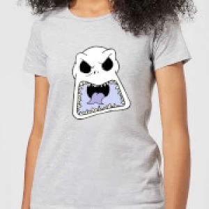 image of Nightmare Before Christmas Jack Skellington Angry Face Womens T-Shirt - Grey - 3XL