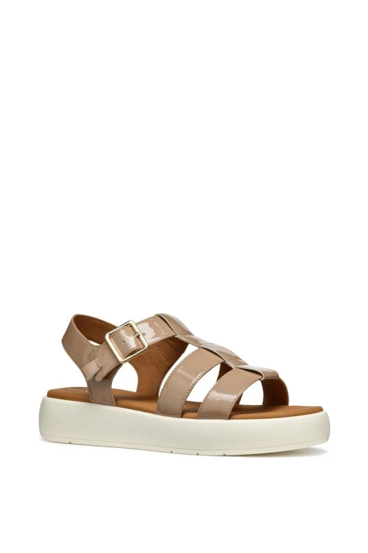 Image of Geox Womens D Camalei Sandals in Brown Size: 5 Brown Female 5