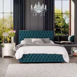 Image of Laurence Llewelyn-Bowen Laurence Llewelyn Bowen Seren Ottoman Storage Bed Plush Velvet Emerald Double