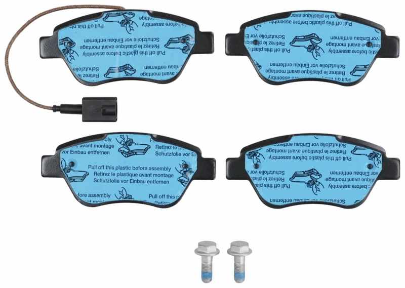 Image of TRW GDB1590 Brake pad set incl. wear warning contact, with brake caliper screws Brake Pad Set,disc brake (402)