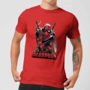 Image of Marvel Deadpool Ready For Action T-Shirt - Red - XL