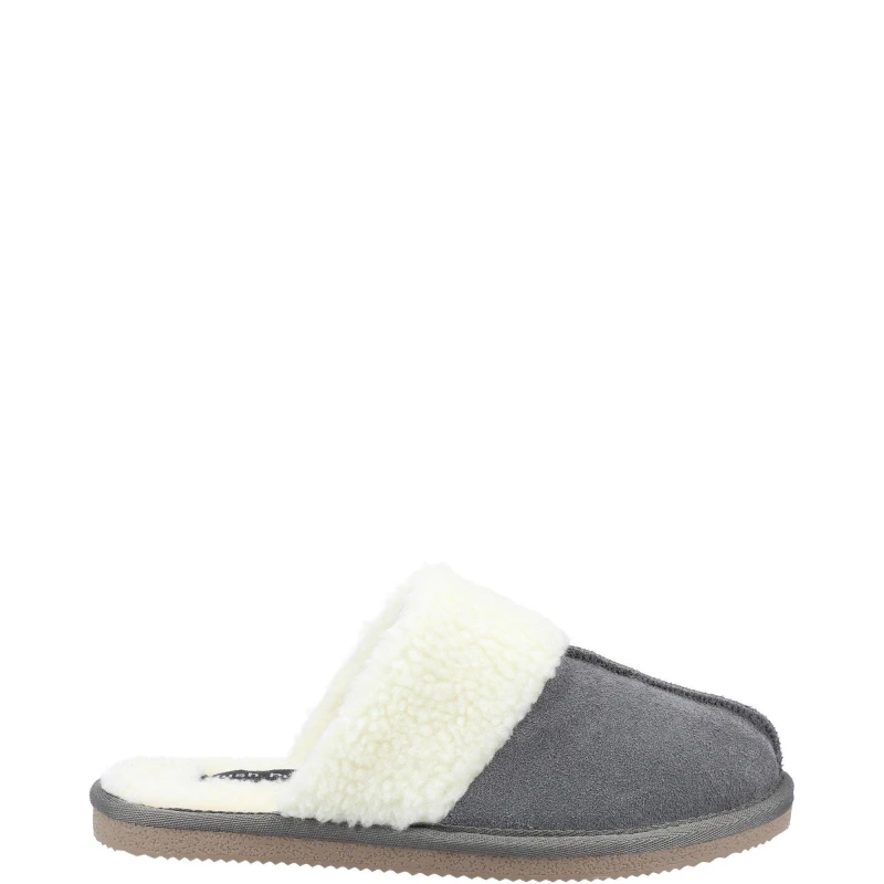 Image of Hush Puppies Womens Arianna Mule Slippers - UK 5 Grey female GDE2847GRY5