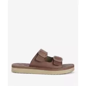 Image of Barbour Pit Buckle Sliders - Brown