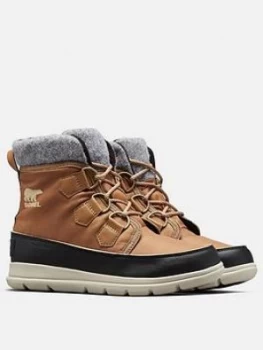 Image of SOREL Explorer Carnival Ankle Boot - Brown, Elk, Size 4, Women