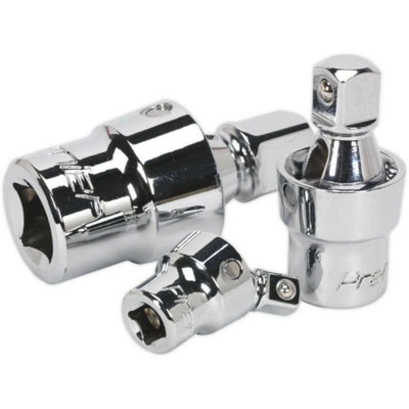 Image of Loops 3 PACK Male to Female Socket Joint Adapter Size Converters - Angle Square Drive Multi
