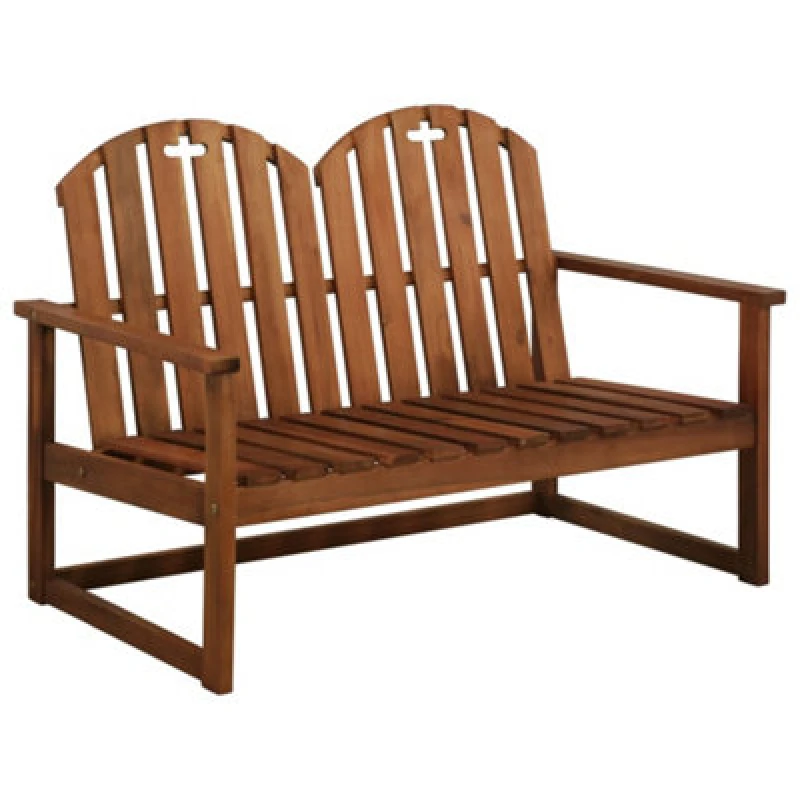 Image of vidaXL Solid Acacia Wood 2-Seater Garden Sofa Bench Outdoor Furniture Seat