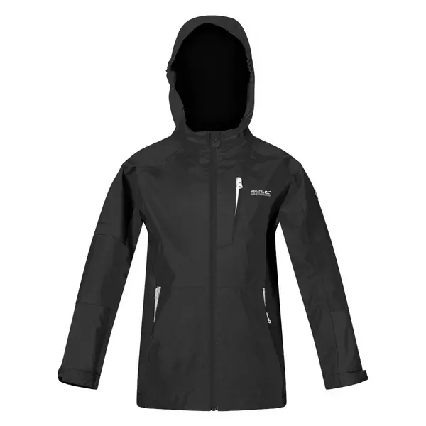 Image of Regatta Boys Calderdale III Full Zip Waterproof Jacket 14-15 Years - Chest 86-89cm (Height 164-170cm) Black RKW300B-800-14