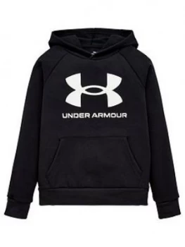 Image of Urban Armor Gear Boys Childrens Rival Fleece Hoodie - Black/White Size M 9-10 Years