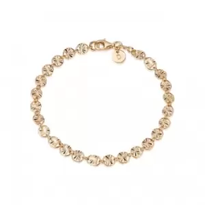 Image of Treasures Sunburst Chain 18ct Gold Plated Bracelet TBR04_GP