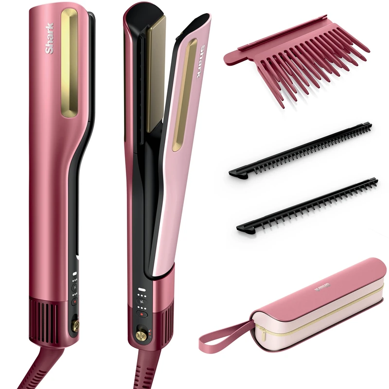 Image of Shark SilkiPro HT401UKPU Hair Straightener & Dryer