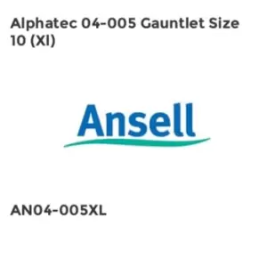 Image of ANSELL ALPHATEC 04-005 GAUNTLET SIZE 10