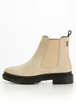 Image of Levis Trooper Suede Chelsea Boot - Beige, Beige, Size 6, Women