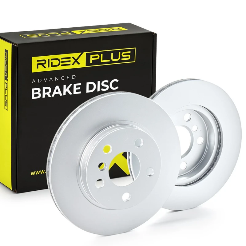 Image of RIDEX PLUS 82B1690P Brake disc Front Axle, Vented, Grey Cast Iron, Coated, High-carbon, without bolts/screws Grey Cast Iron Brake Disc (82)