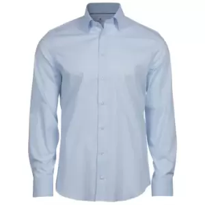 Image of Tee Jays Mens Luxury Stretch Long-Sleeved Shirt (XL) (Light Blue)
