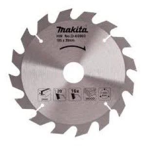 image of Makita Standard Wood Cutting Saw Blade 185mm 16T 30mm