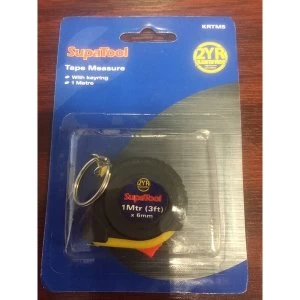 image of SupaTool Mini Tape Measure With Keyring 1m