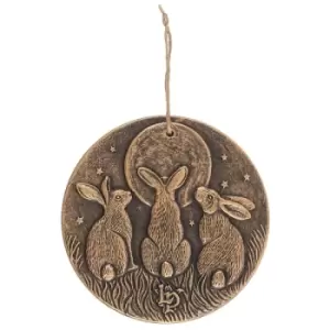 Image of Moon Shadows Bronze Terracotta Plaque By Lisa Parker