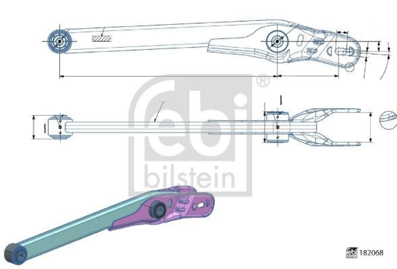 Image of Suspension arm FEBI BILSTEIN 182068