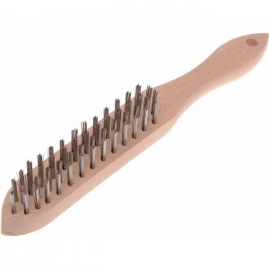 image of Faithfull Lightweight Wire Scratch Brush 4 Rows