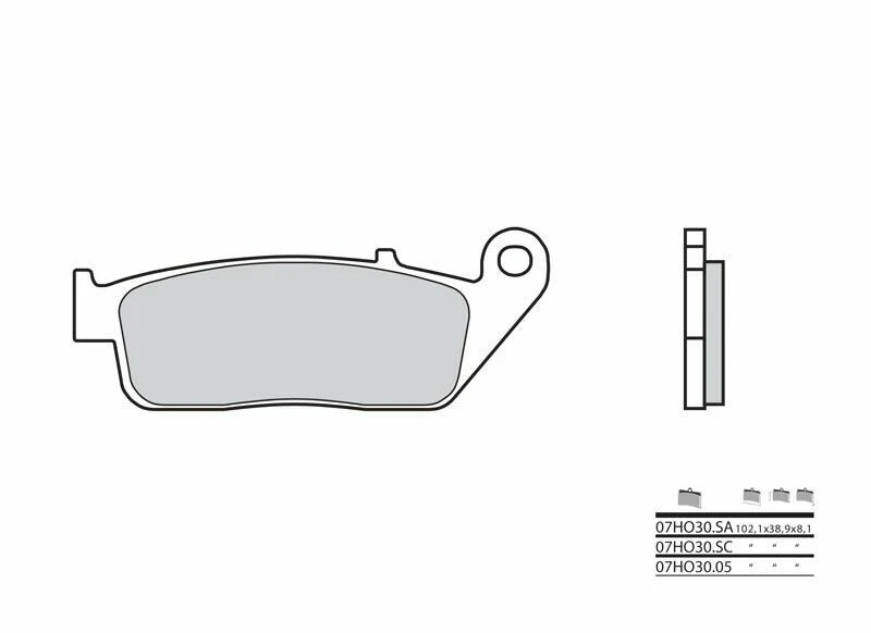 Image of Brembo S.p.A. Street Carbon Ceramic Brake pads - 07HO3005