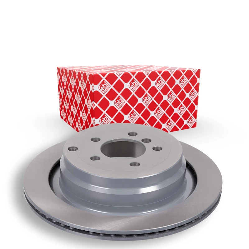 Image of FEBI BILSTEIN 43888 Brake disc Rear Axle, internally vented, Coated Brake Disc (82)