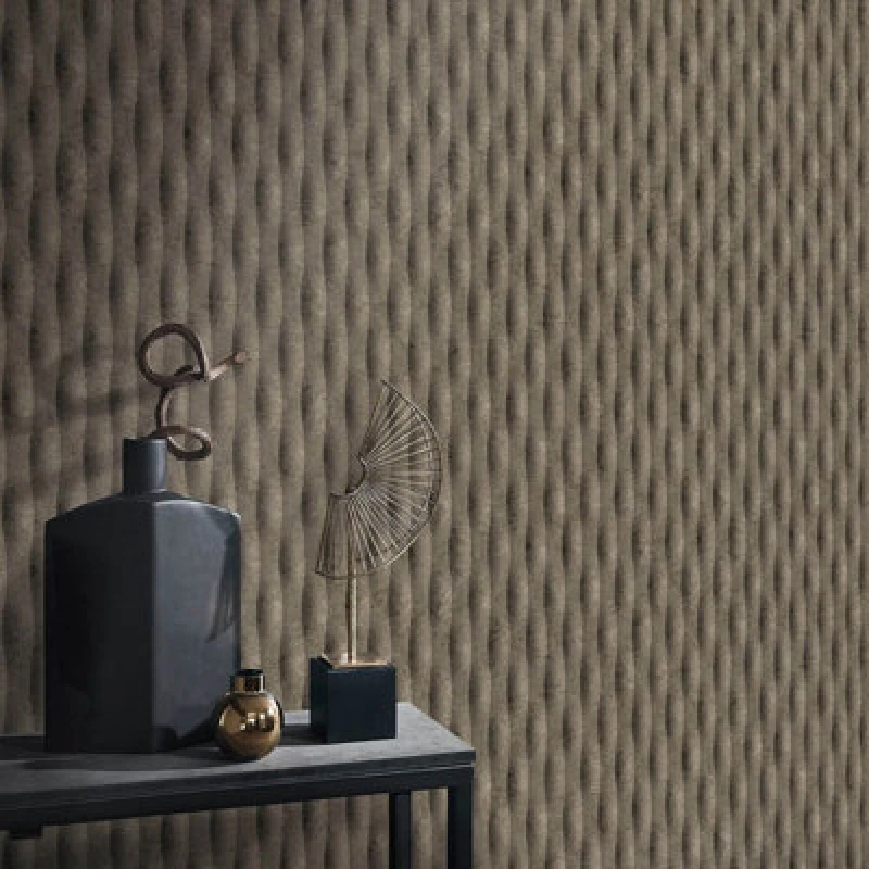 Image of Erismann Erismann Concrete Illusion Brown Vinyl Wallpaper brown