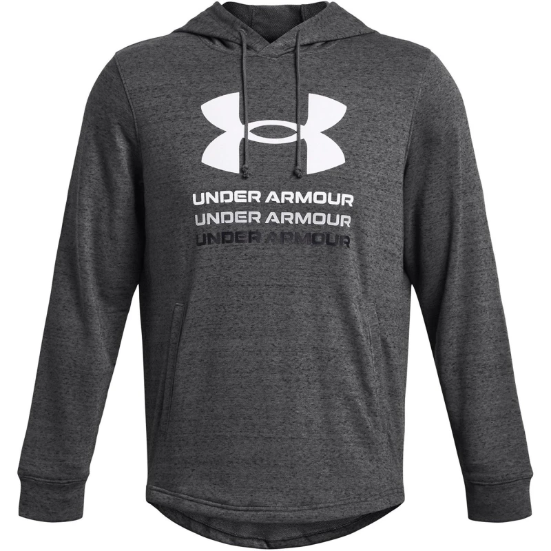 Image of Under Armour Rival Terry Graphic Hood Grey male XS