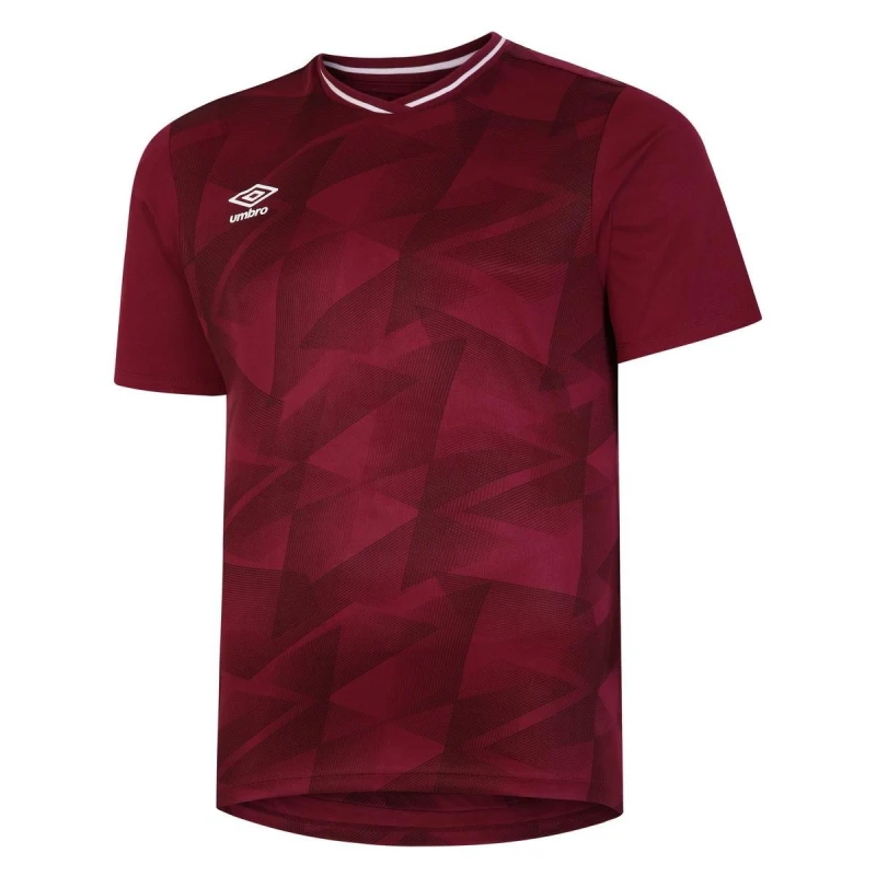 Image of Umbro Umbro Men Triassic Logo Short-Sleeved Jersey in Red Size: Small Red S Male 5063425546831