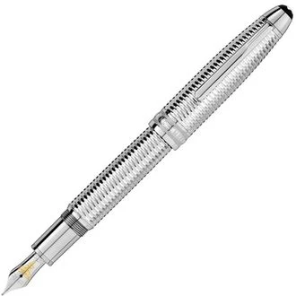 Image of Mont Blanc - Meisterstuck Geometry Solitaire Legrand Fountain Pen - Fountain Pens - Silver