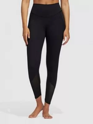 image of Adidas Yoga 7/8 Leggings, Black, Size XL, Women