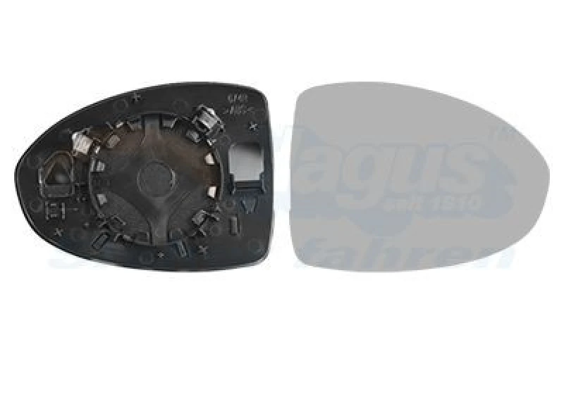 Image of VAN WEZEL Wing mirror glass VAN WEZEL 1648832