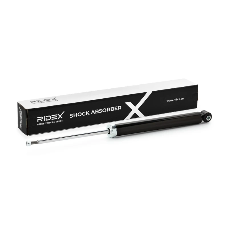 Image of RIDEX 854S18536 Shock absorber Rear Axle, Gas Pressure, Twin-Tube, Telescopic Shock Absorber, Bottom eye Shock Absorber (854)